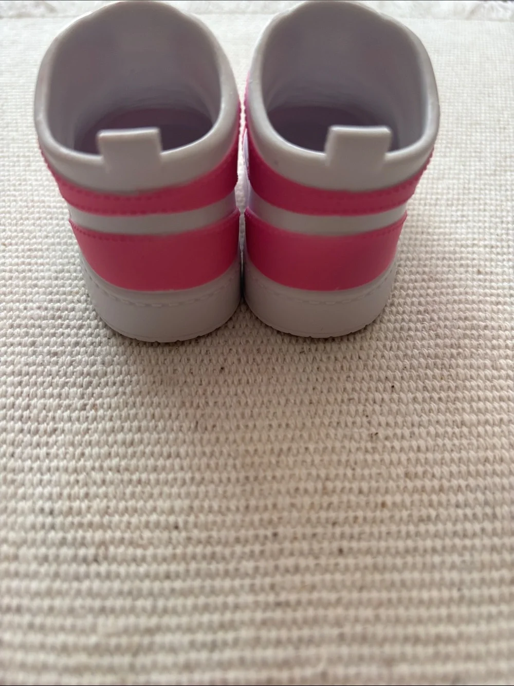 Disney ily 4Ever pink & white high top 18-inch doll shoes.